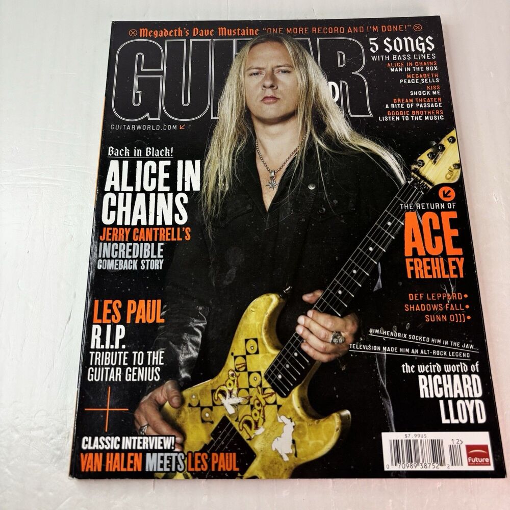 Guitar World Magazine December 2009 Jerry Cantrell Alice in Chains Megadeth